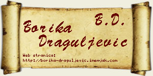 Borika Draguljević vizit kartica